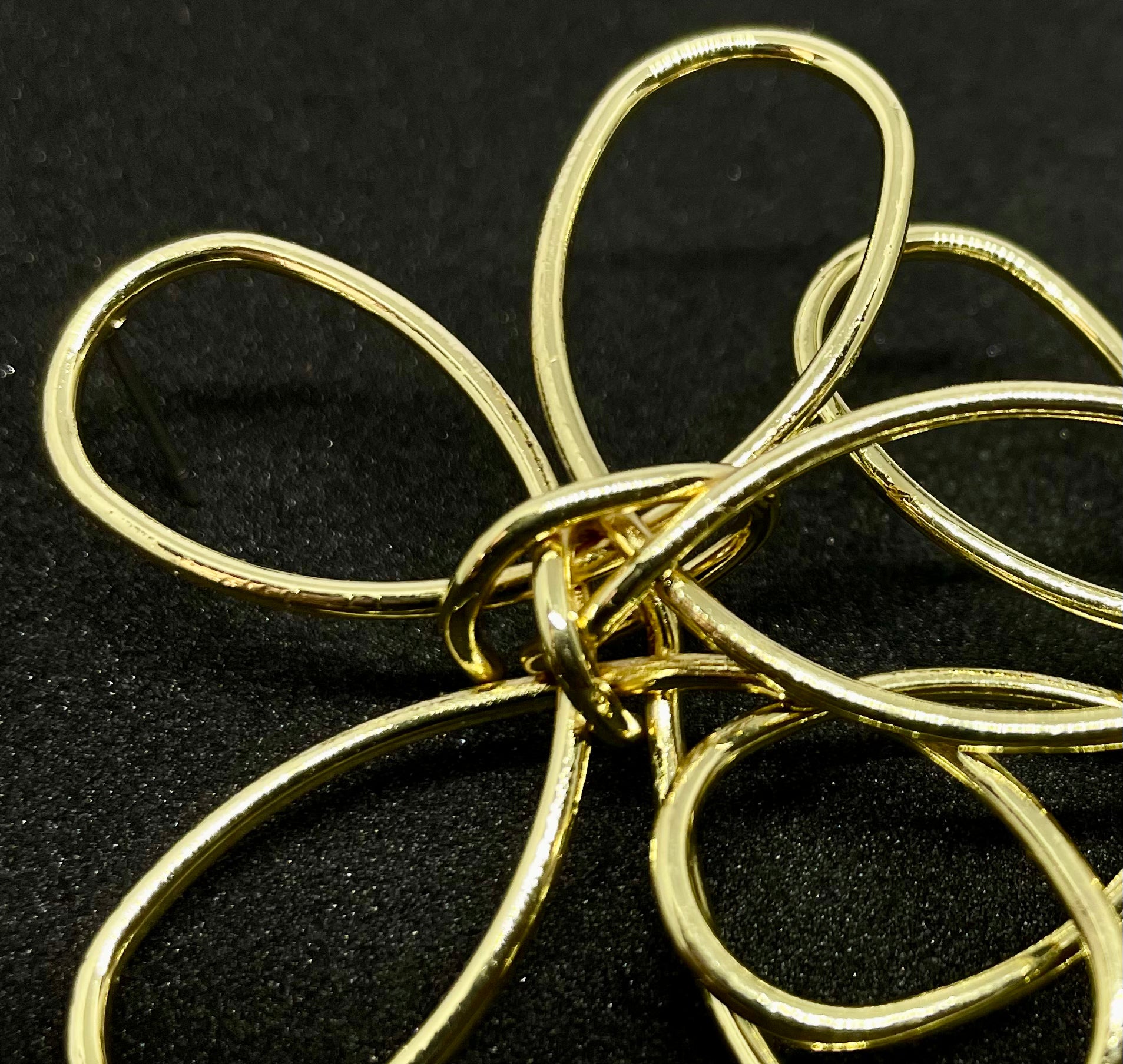 Gold Flower Knot Earrings