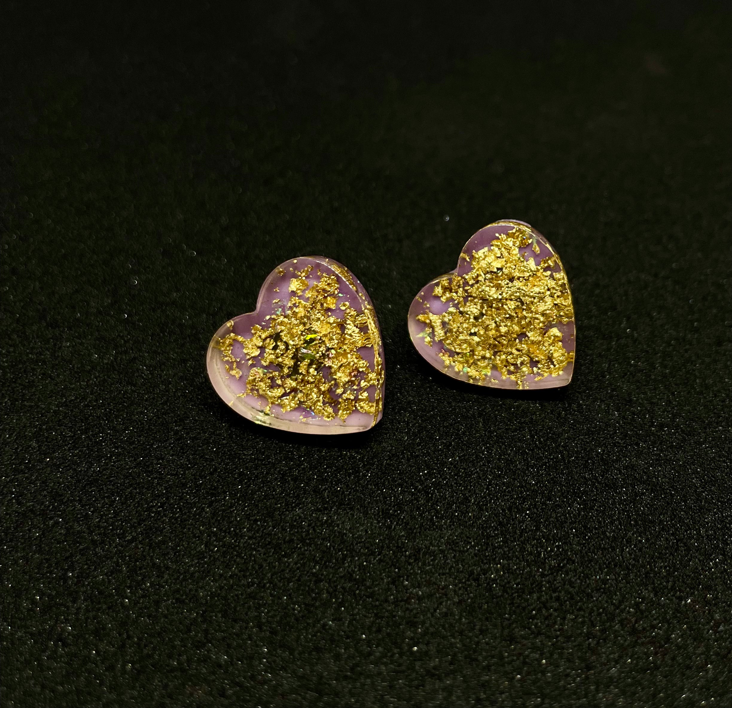 Golden Textured Stud Earrings
