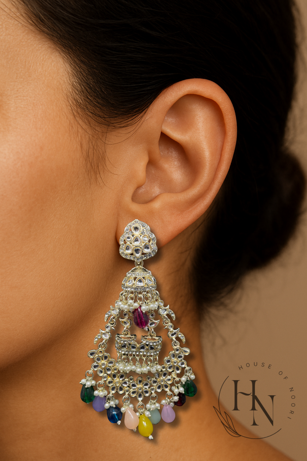 Bridal Jhumkas with Beads