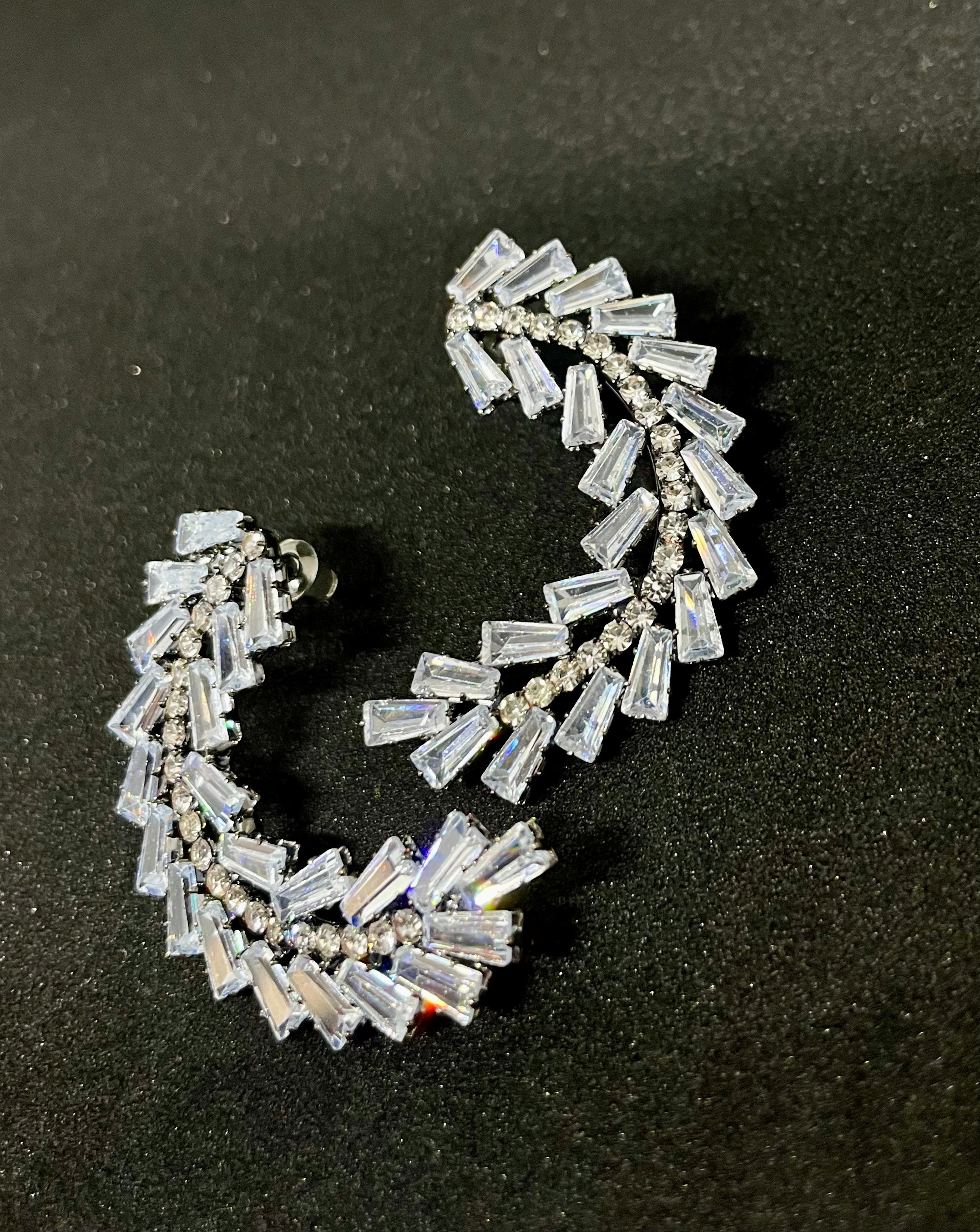 Curved Silver Danglers