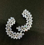 Curved Silver Danglers