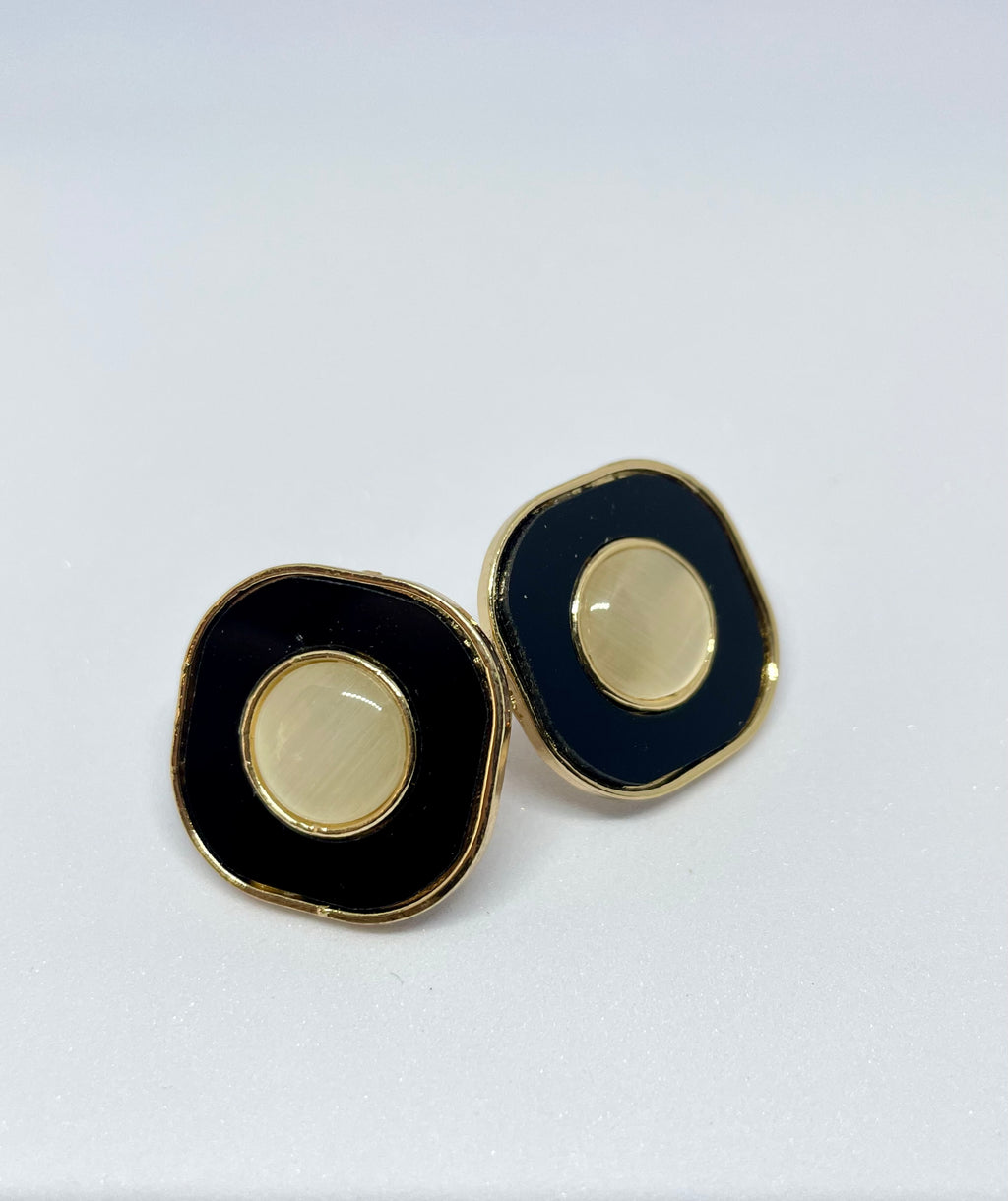 Dual Tone Studs with Black Accent