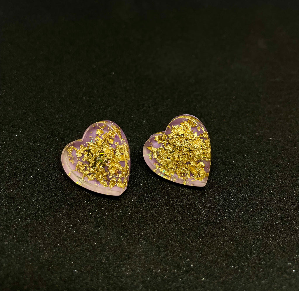 Golden Textured Stud Earrings
