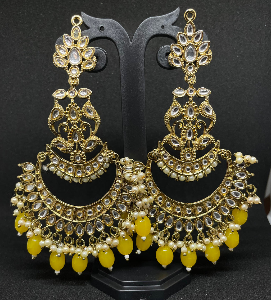 Yellow Beads Chandbalis