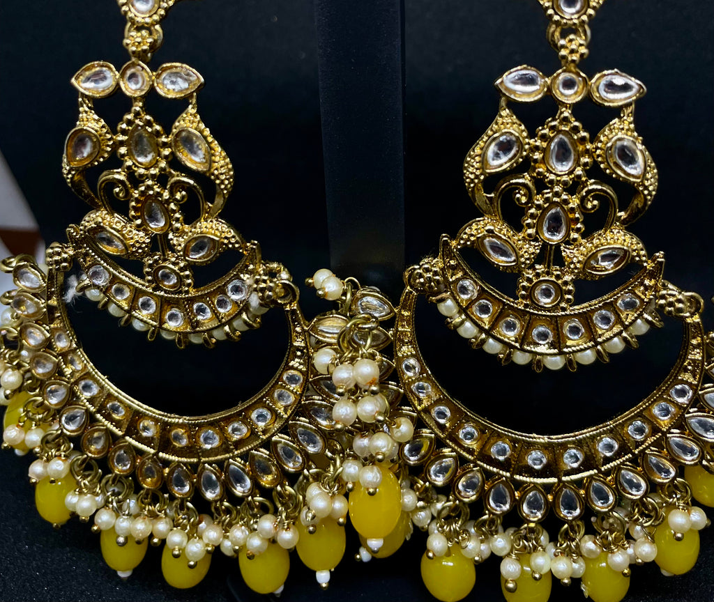 Yellow Beads Chandbalis