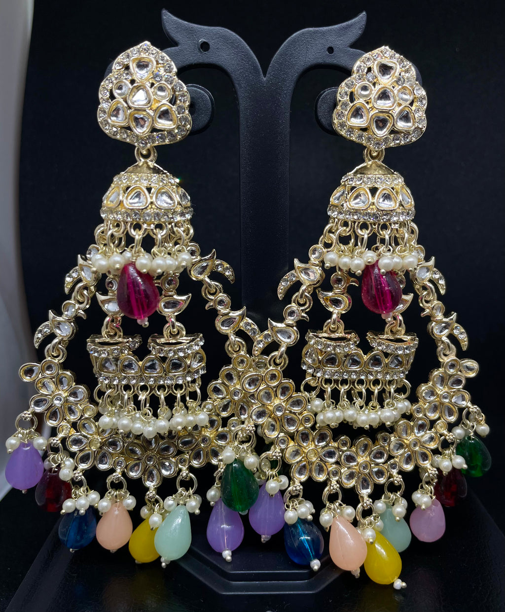 Bridal Jhumkas with Beads