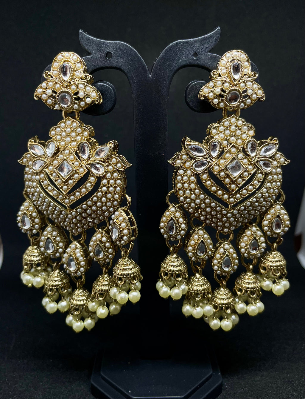 Antique Chandbalis with Pearls