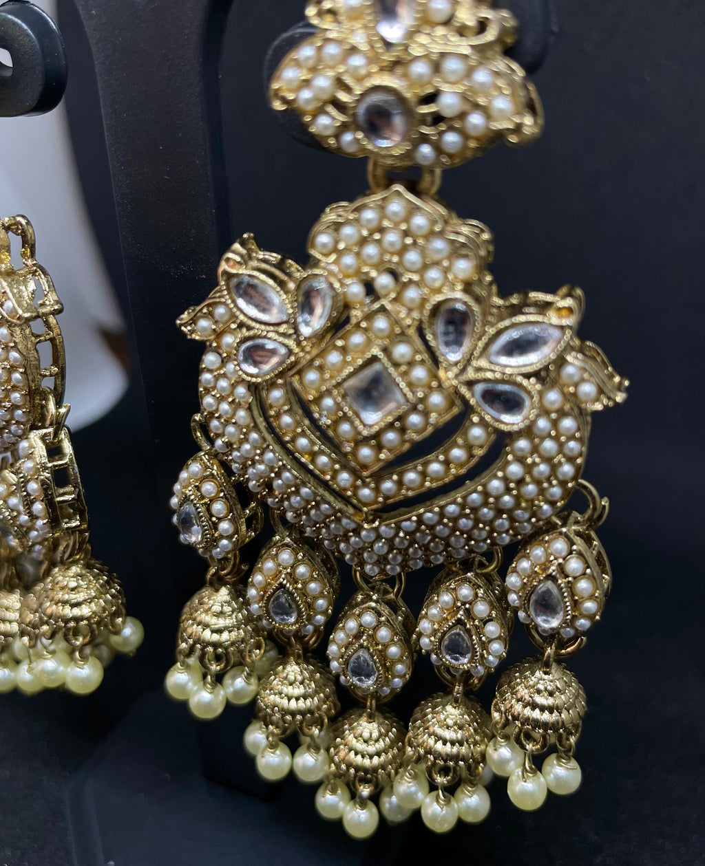 Antique Chandbalis with Pearls
