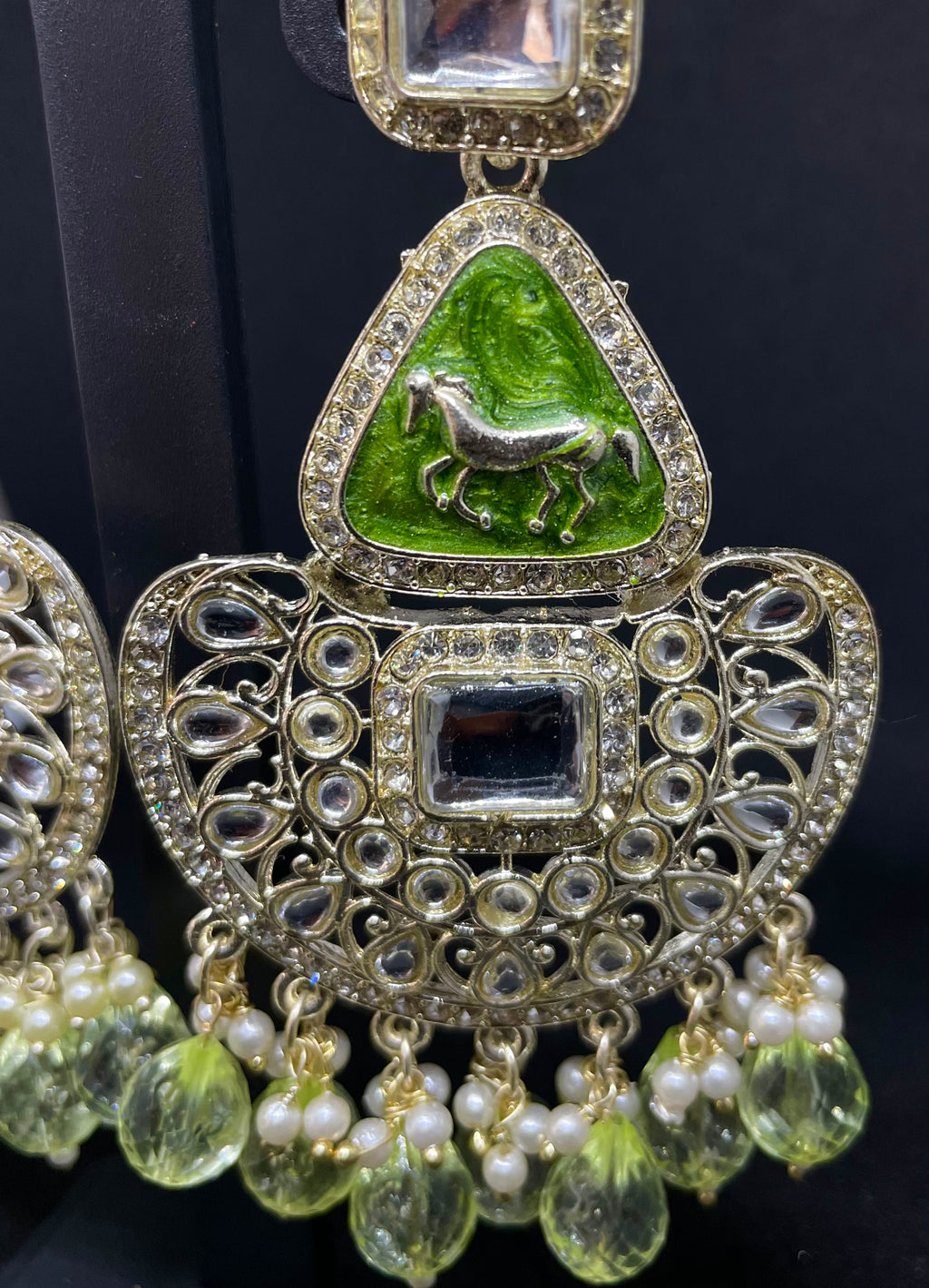 Statement Silver Jhumkas