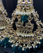 White & Blue Stone Jhumkas