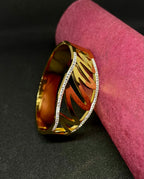 Majestic Wave Cut Gold Cuff