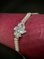 Imperial Silver Crystal Charm Bracelet