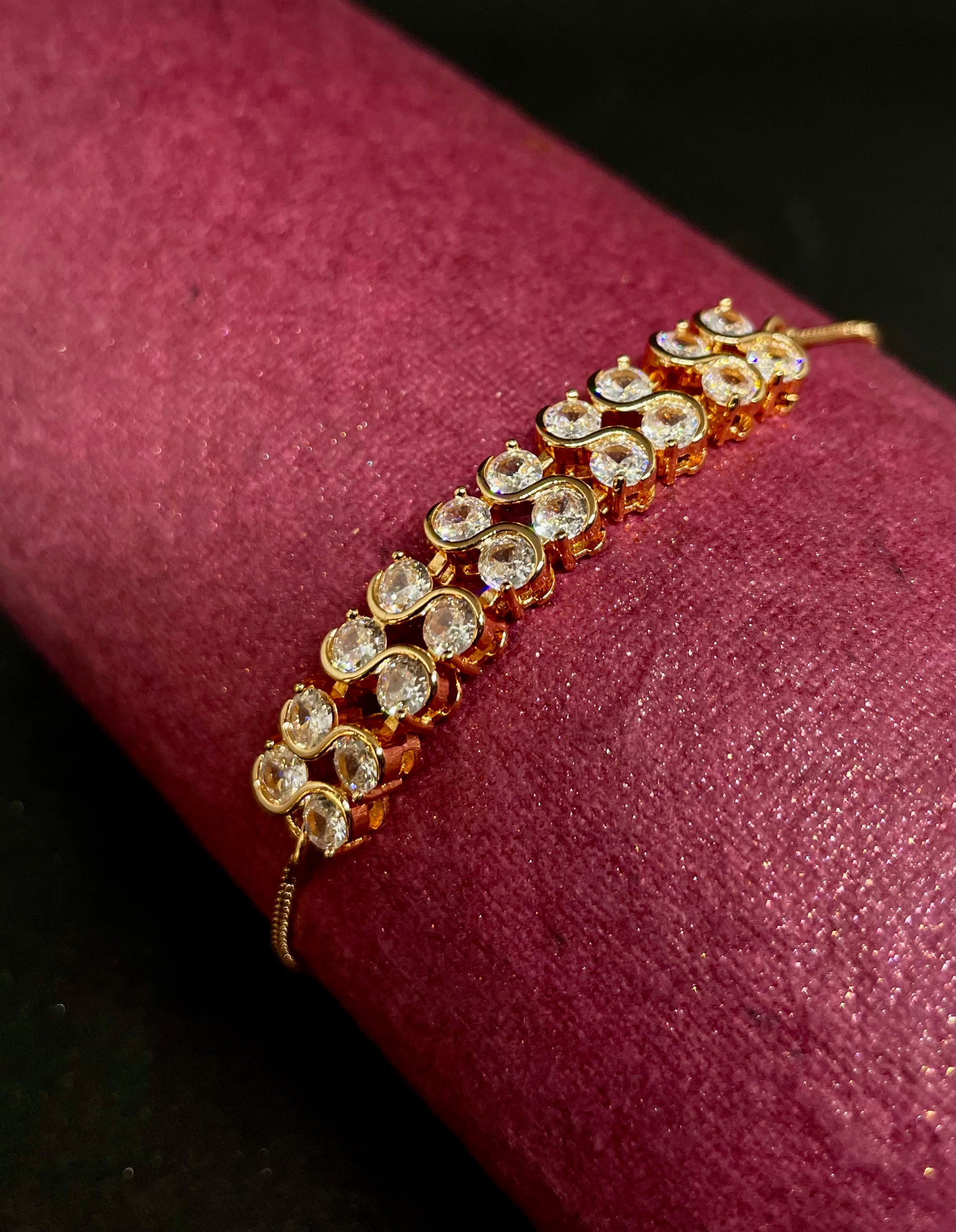 Golden Radiance Beaded Chain Bracelet