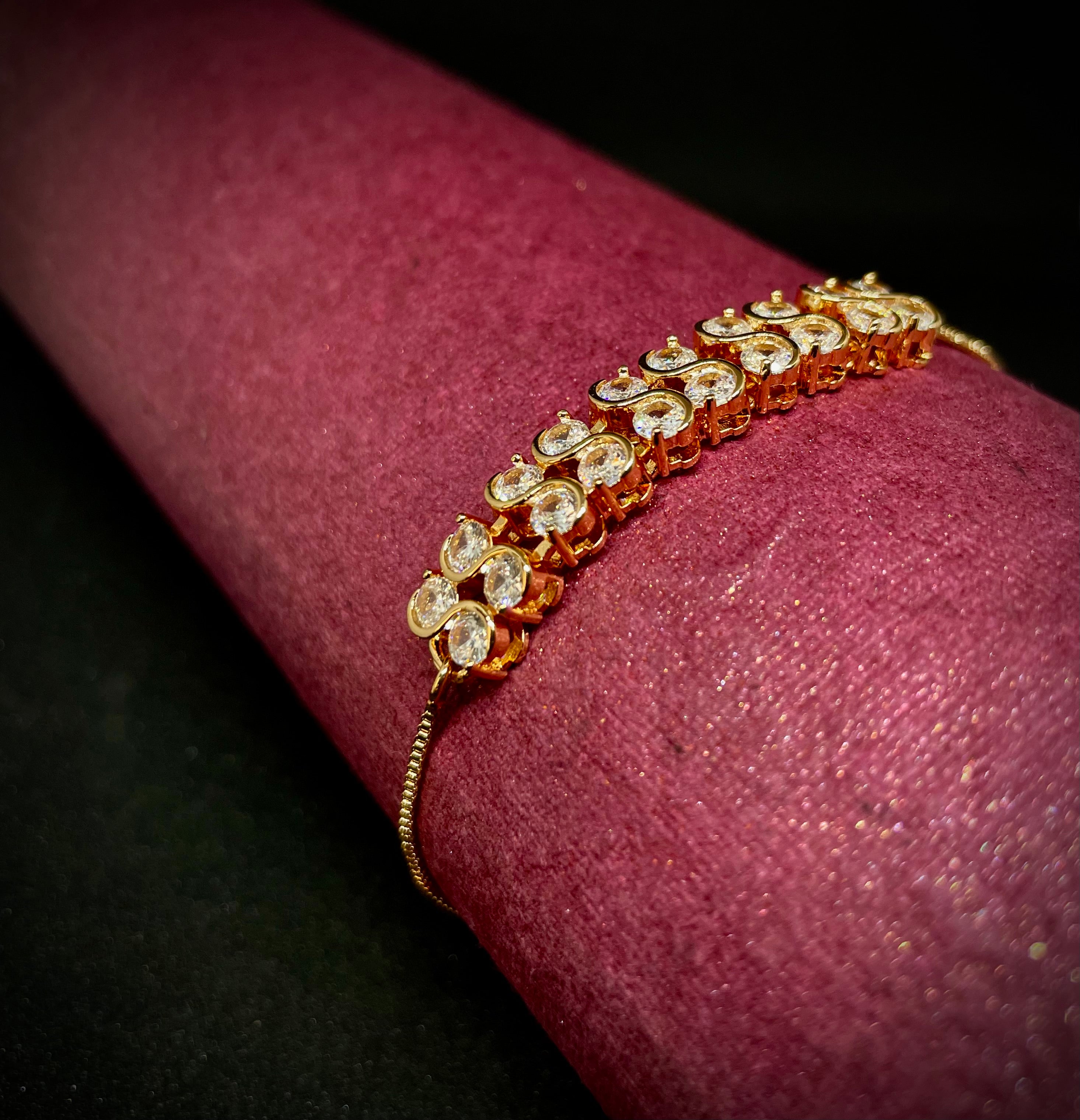 Golden Radiance Beaded Chain Bracelet