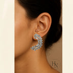 Curved Silver Danglers